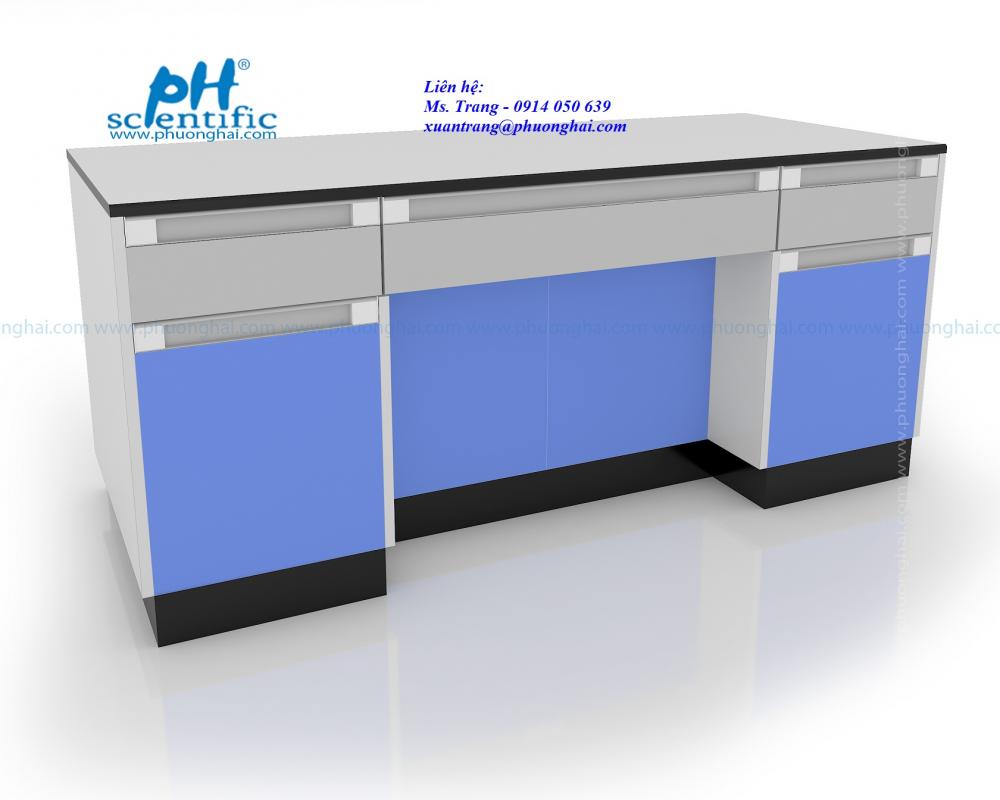 bàn thí nghiệm áp tường